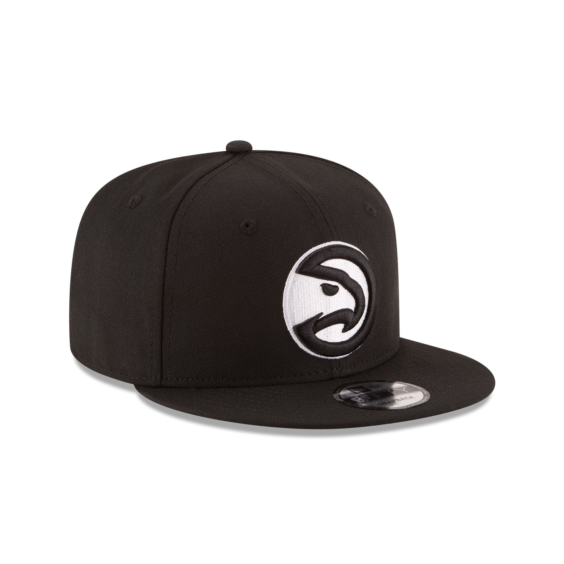 Atlanta Hawks Basic Black & White 9FIFTY Snapback Hat - Image 3