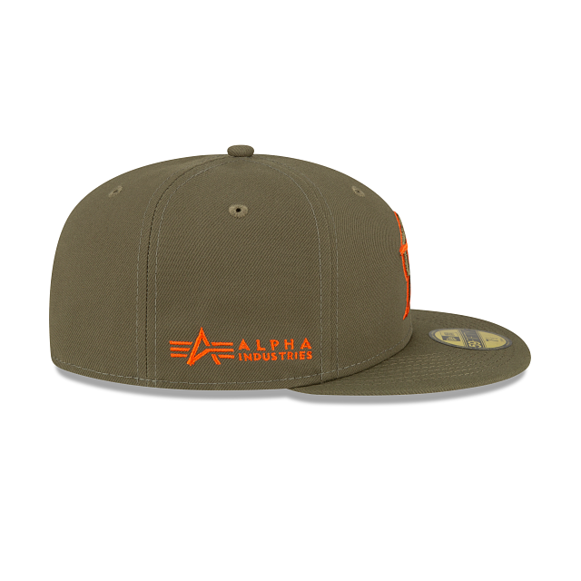 Alpha Industries X Miami Marlins Green 59FIFTY Fitted Hat - Image 5
