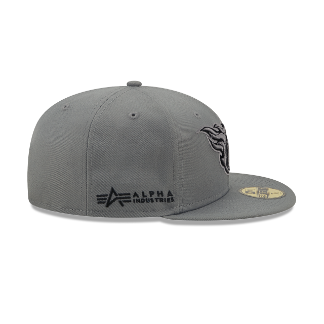 Alpha Industries X Tennessee Titans Gray 59FIFTY Fitted Hat - Image 5