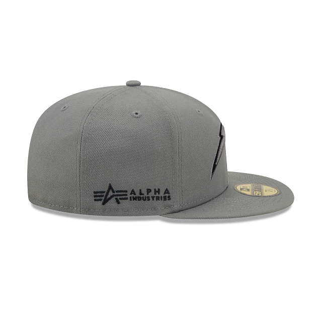 Alpha Industries X Los Angeles Chargers Gray 59FIFTY Fitted Hat - Image 5
