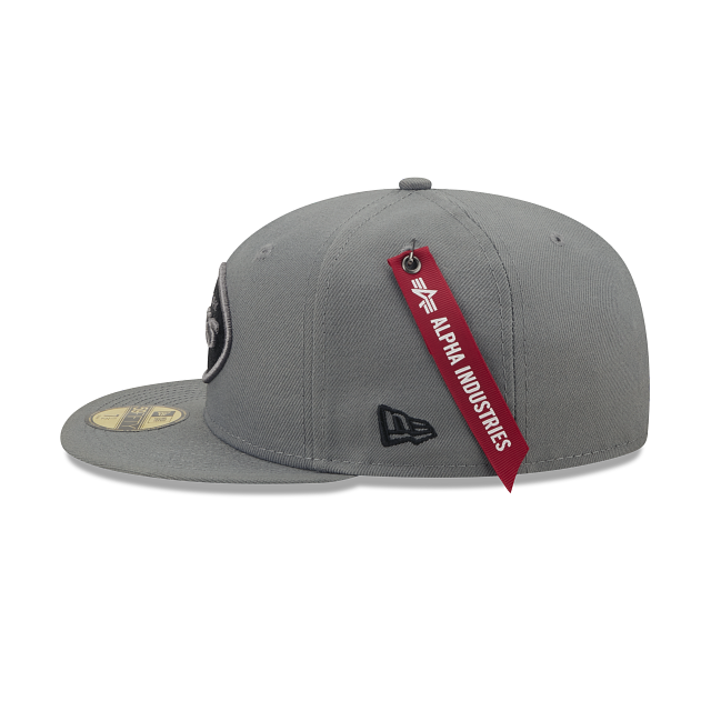 Alpha Industries X New York Jets Gray 59FIFTY Fitted Hat - Image 4