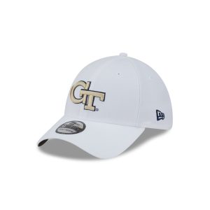 Georgia Tech Yellow Jackets Optic White 39THIRTY Stretch Fit Hat