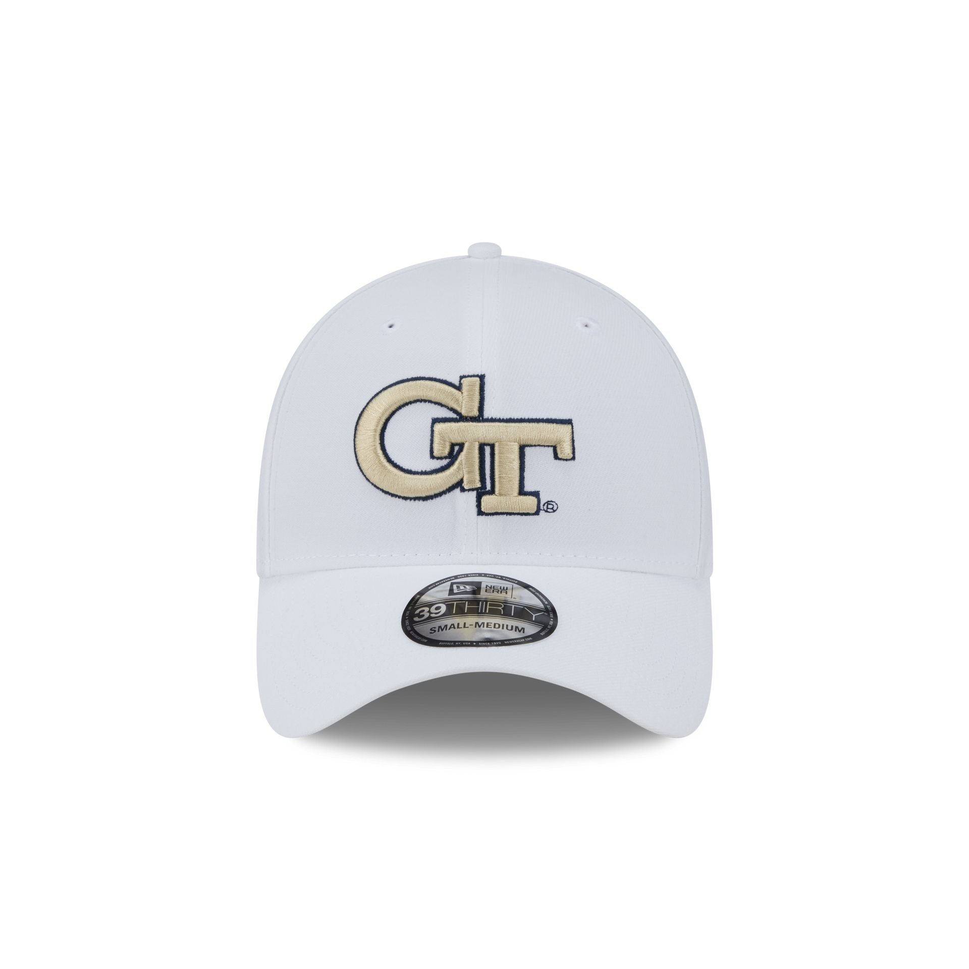 Georgia Tech Yellow Jackets Optic White 39THIRTY Stretch Fit Hat - Image 2
