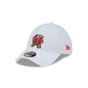 Maryland Terrapins Optic White 39THIRTY Stretch Fit Hat