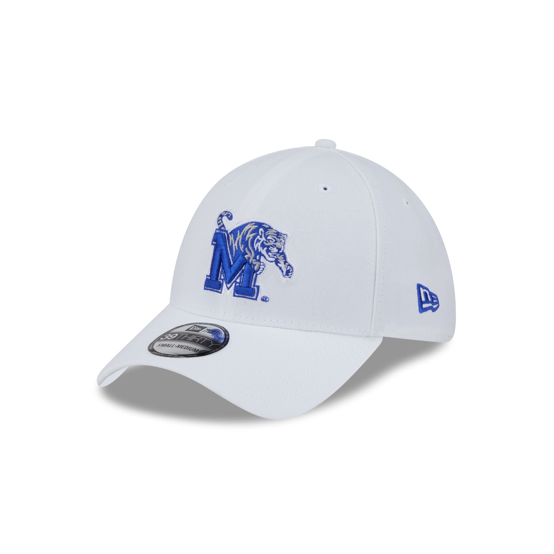 Memphis Tigers Optic White 39THIRTY Stretch Fit Hat