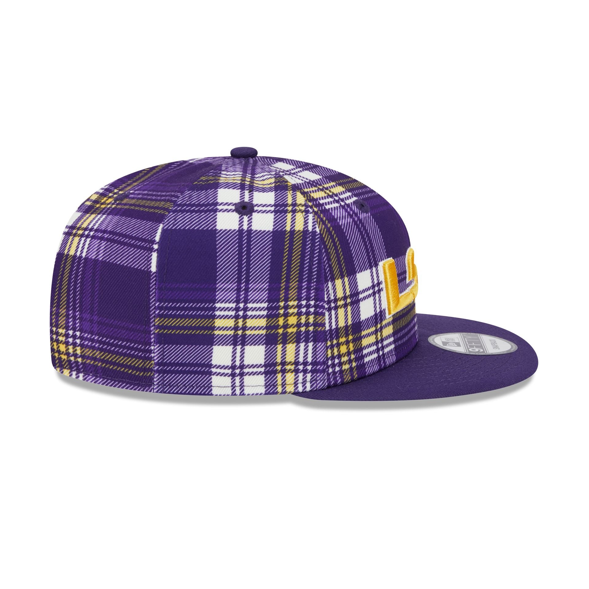LSU Tigers Plaid 9FIFTY Snapback Hat - Image 5