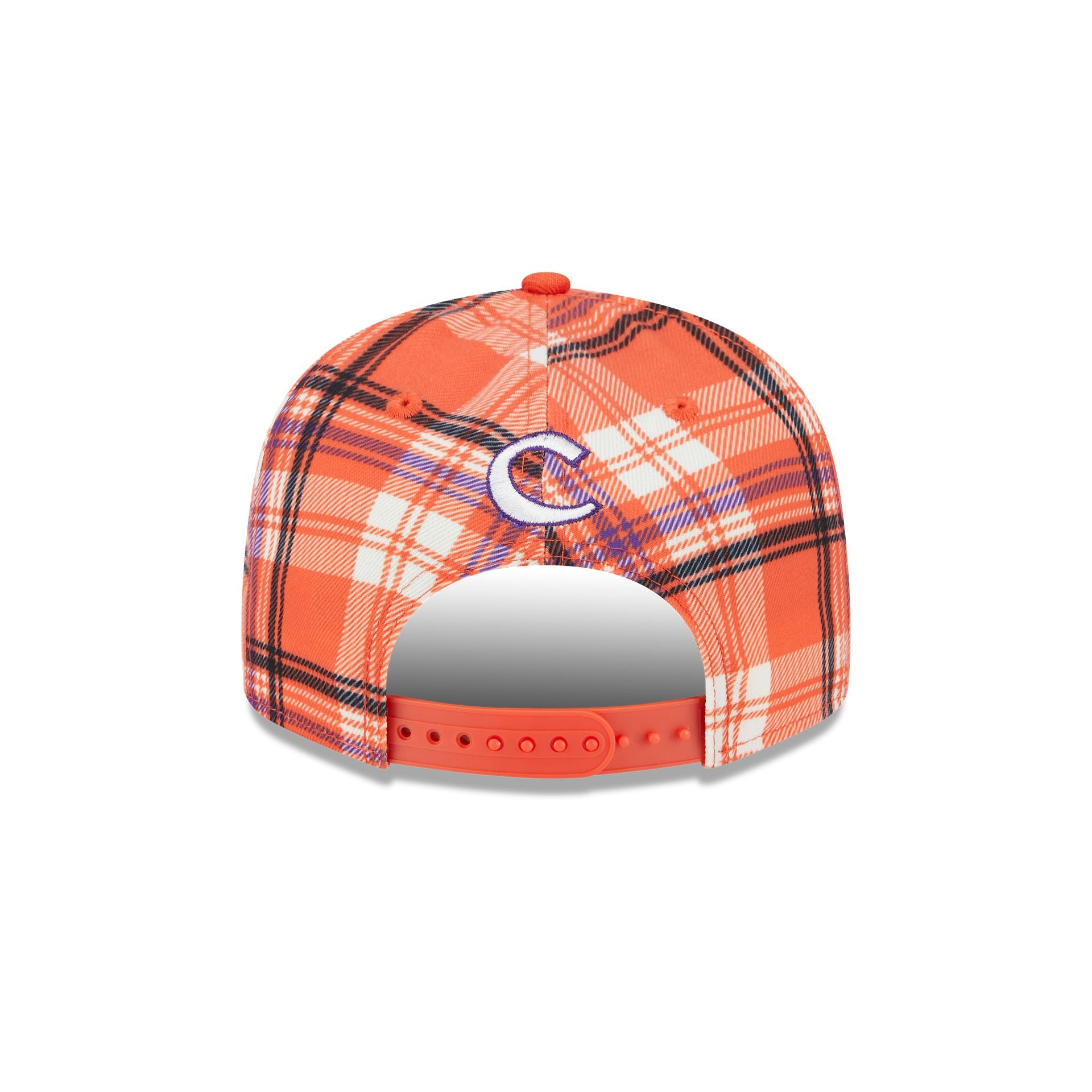 Clemson Tigers Plaid 9FIFTY Snapback Hat - Image 6
