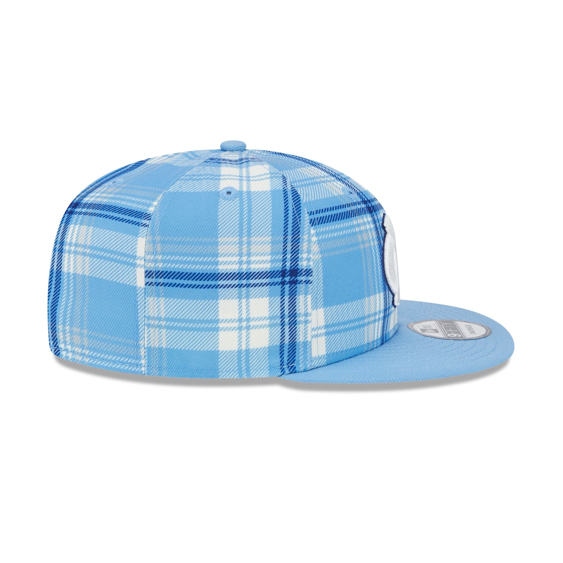 North Carolina University Tar Heels Plaid 9FIFTY Snapback Hat - Image 6