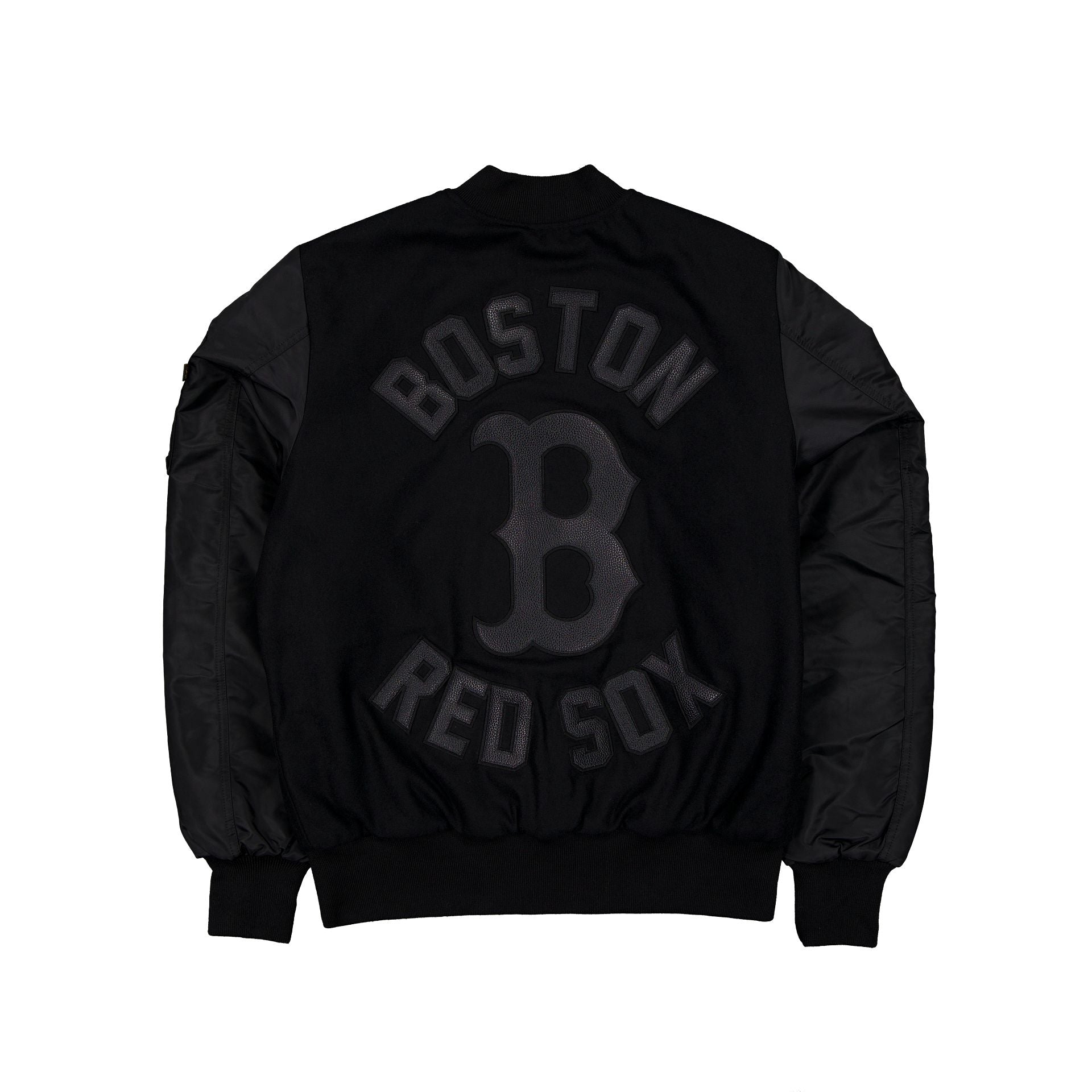 Alpha Industries x Boston Red Sox MA-1 Wool Varsity Jacket Black - Image 3