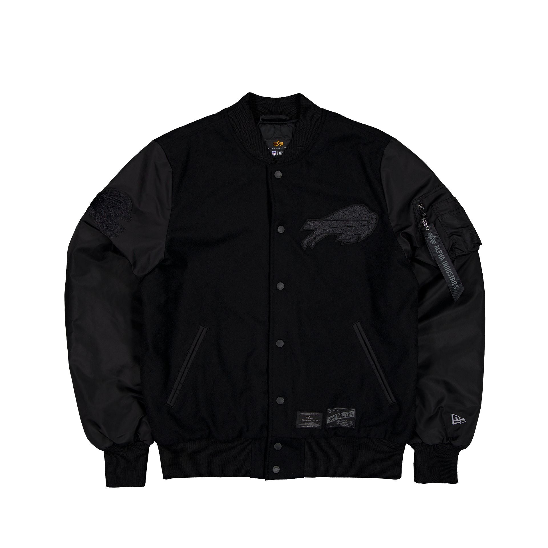 Alpha Industries x Buffalo Bills MA-1 Wool Varsity Jacket Black - Image 2