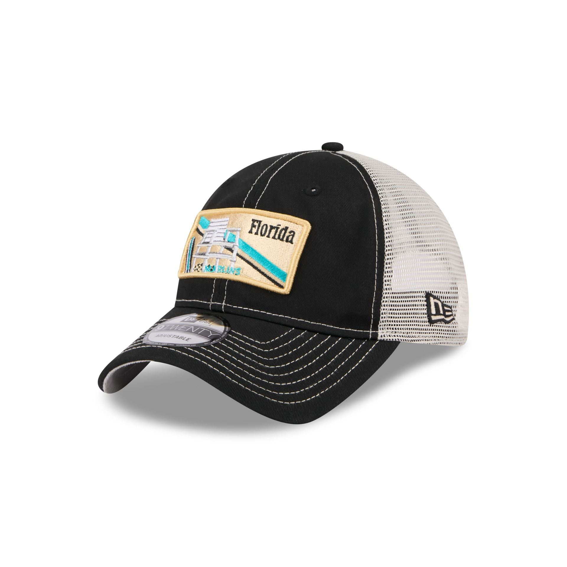 Miami Marlins State Souvenir 9TWENTY Trucker Hat - Image 3