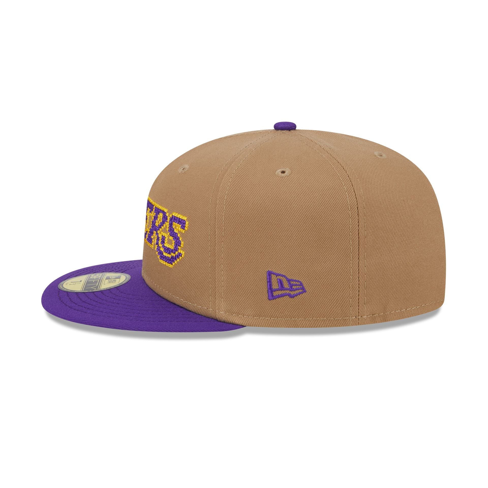 Los Angeles Lakers Classic 8-Bit Wordmark 59FIFTY Fitted Hat - Image 4