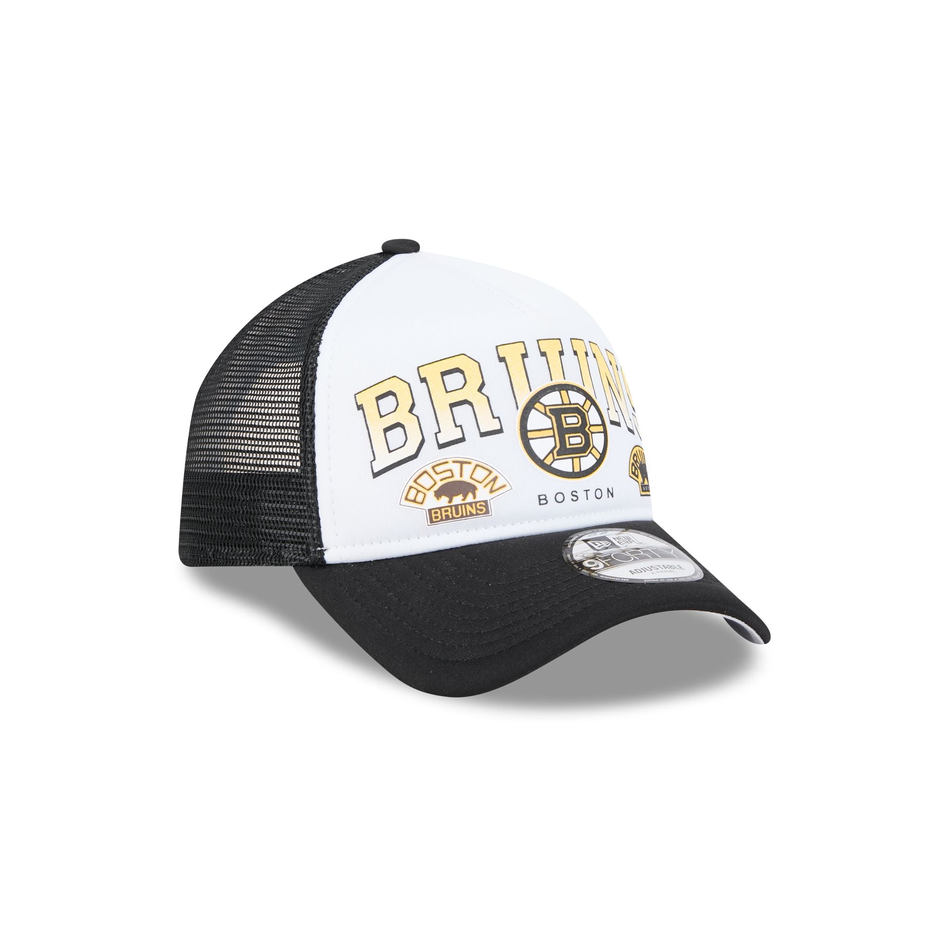 Boston Bruins Sport Classics 9FORTY A-Frame Trucker Hat - Image 3