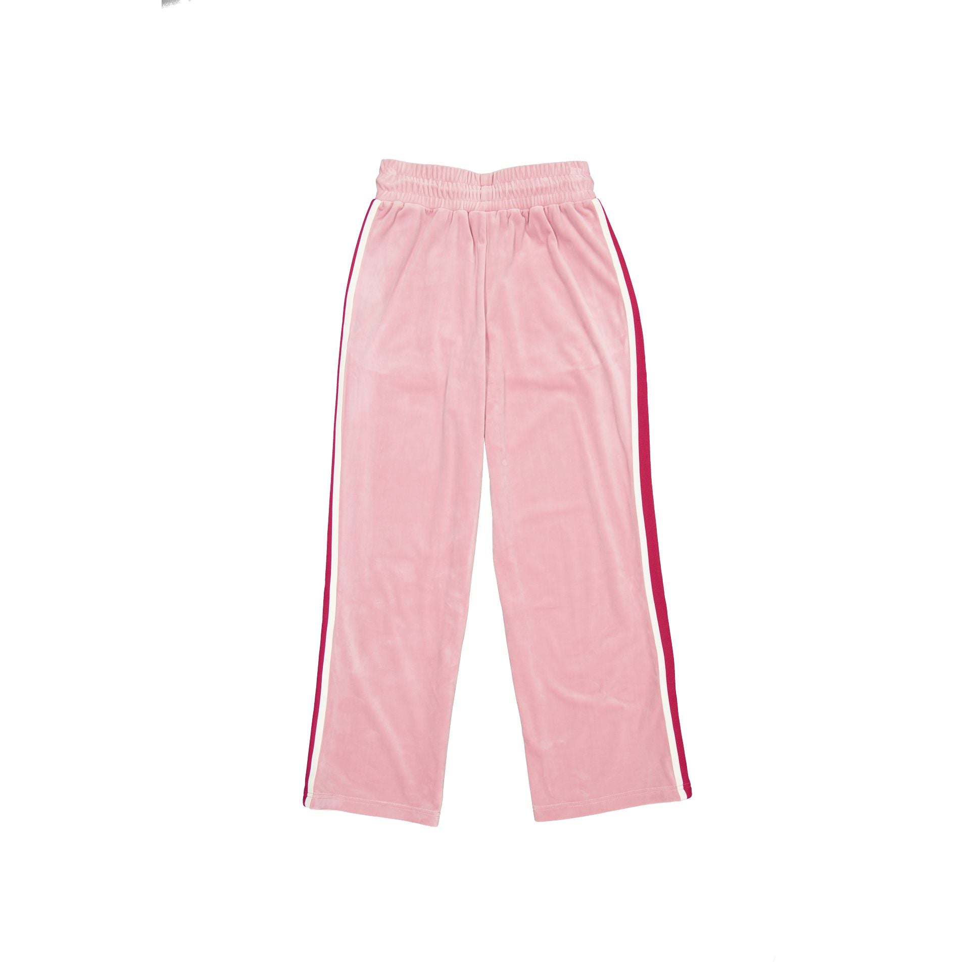Los Angeles Dodgers Women's Cosmetic Pink Velour Track Pants - Image 2