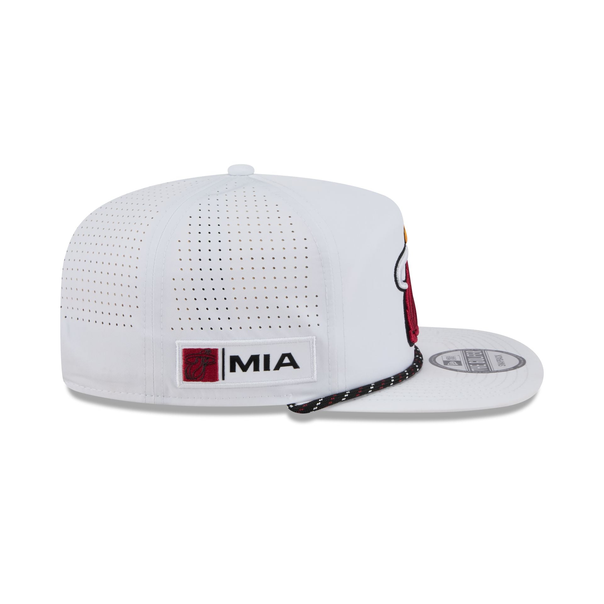 Miami Heat Optic White Performance Rope Golfer Hat - Image 5