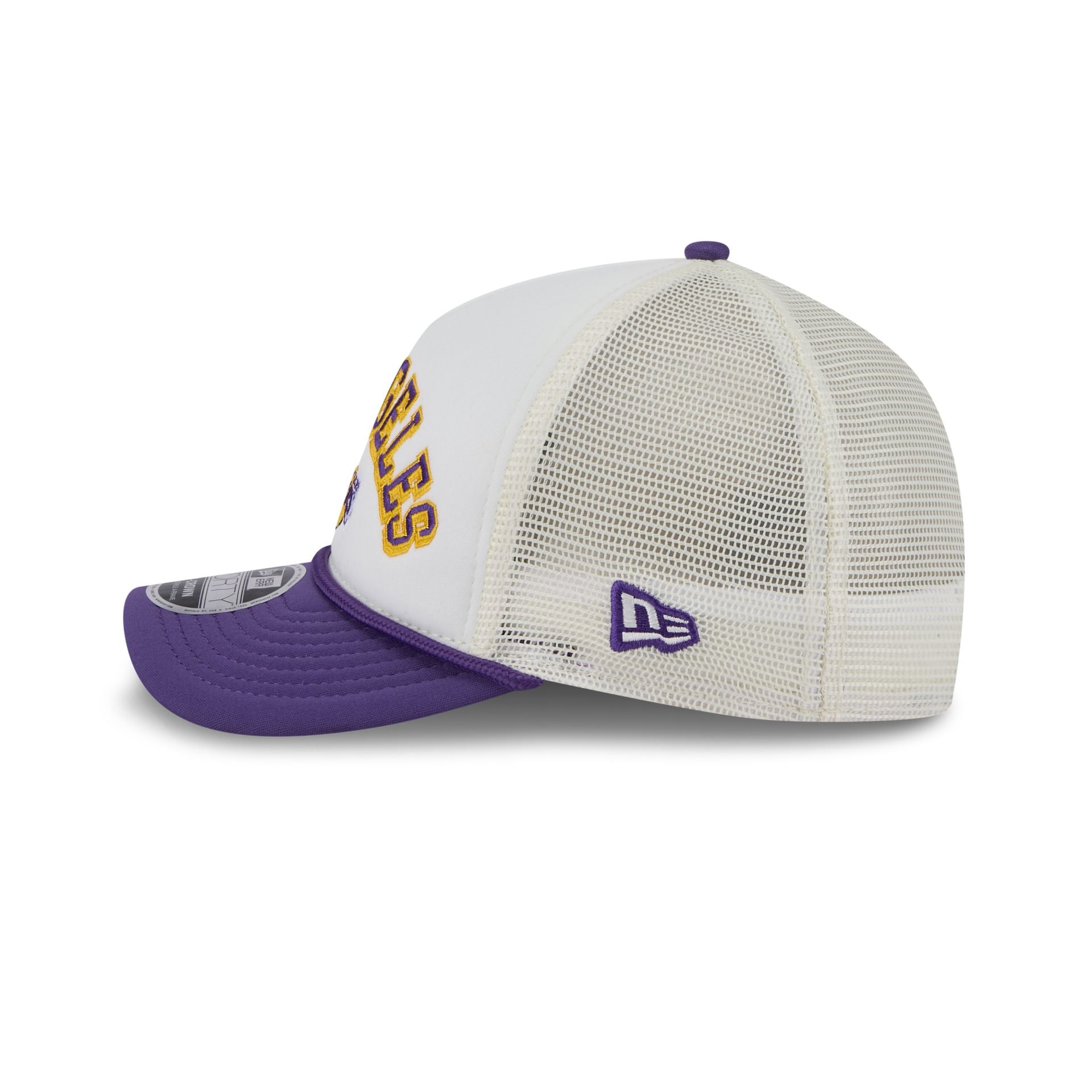 Los Angeles Lakers Chrome Arch 9FORTY M-Crown A-Frame Trucker Hat - Image 4
