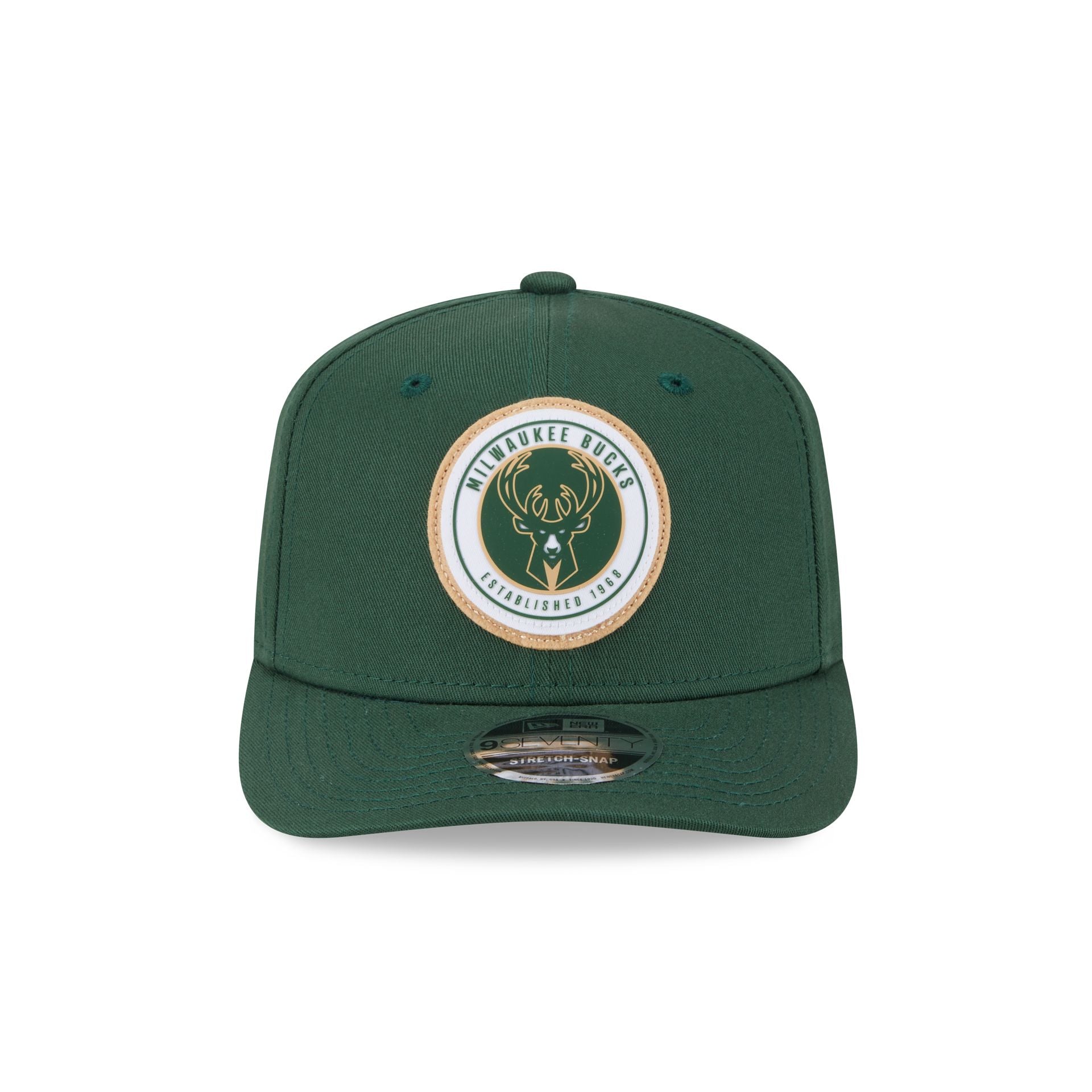 Milwaukee Bucks Circle Patch 9SEVENTY Stretch-Snap Hat - Image 2