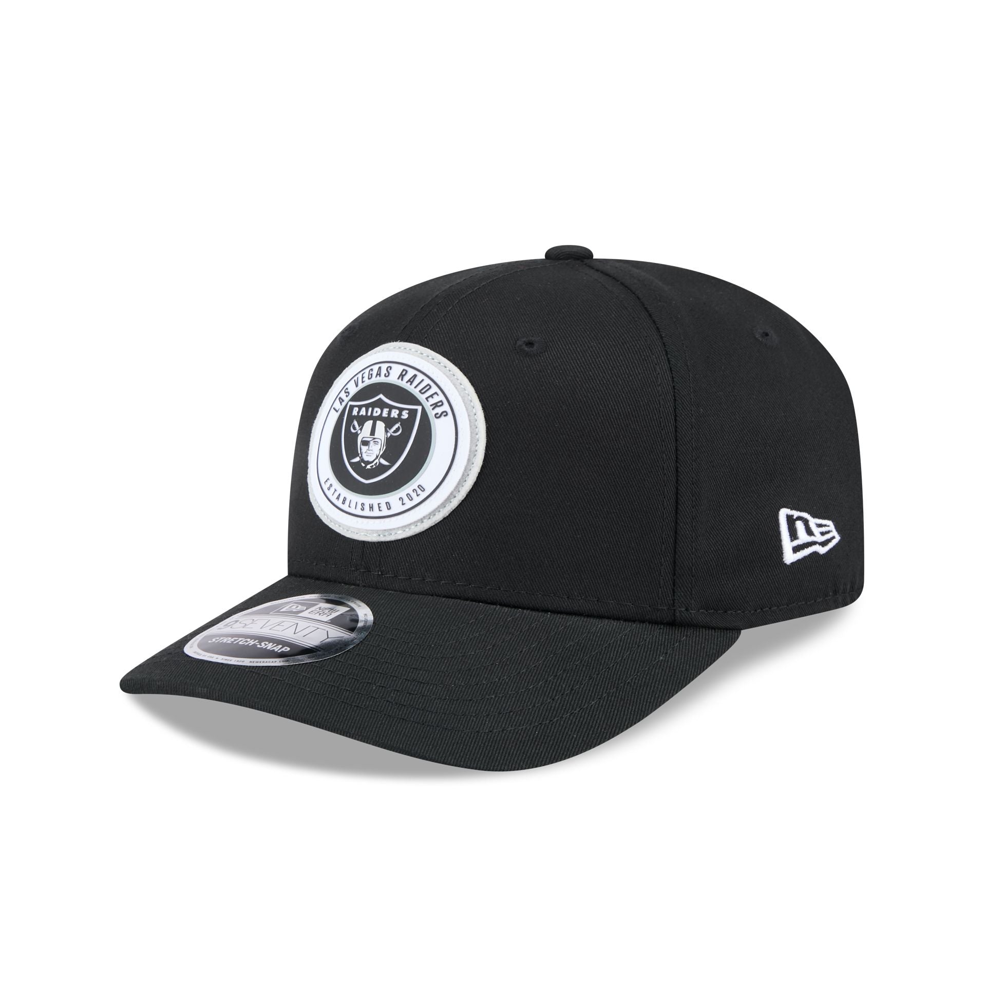 Las Vegas Raiders Circle Patch 9SEVENTY Stretch-Snap Hat