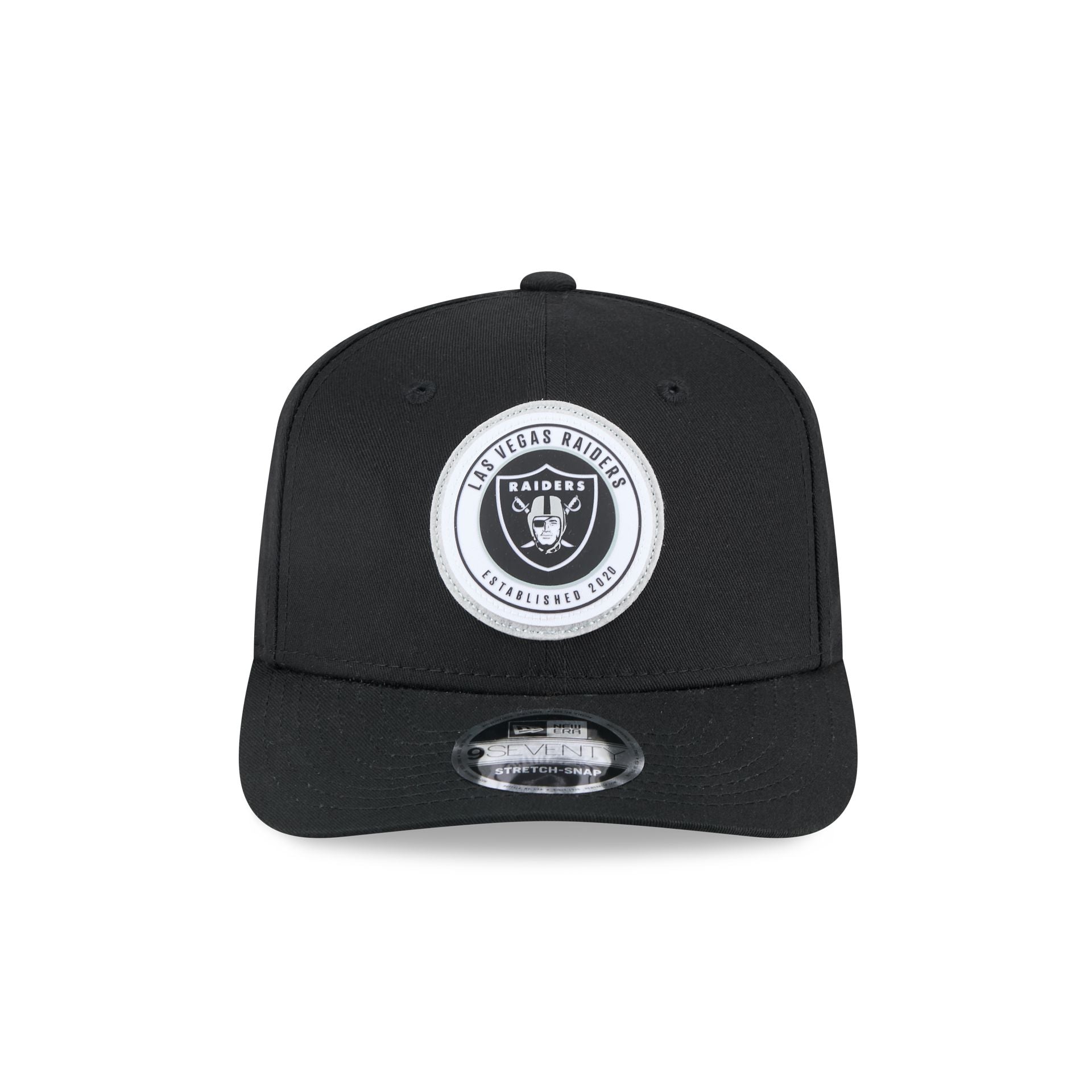Las Vegas Raiders Circle Patch 9SEVENTY Stretch-Snap Hat - Image 2