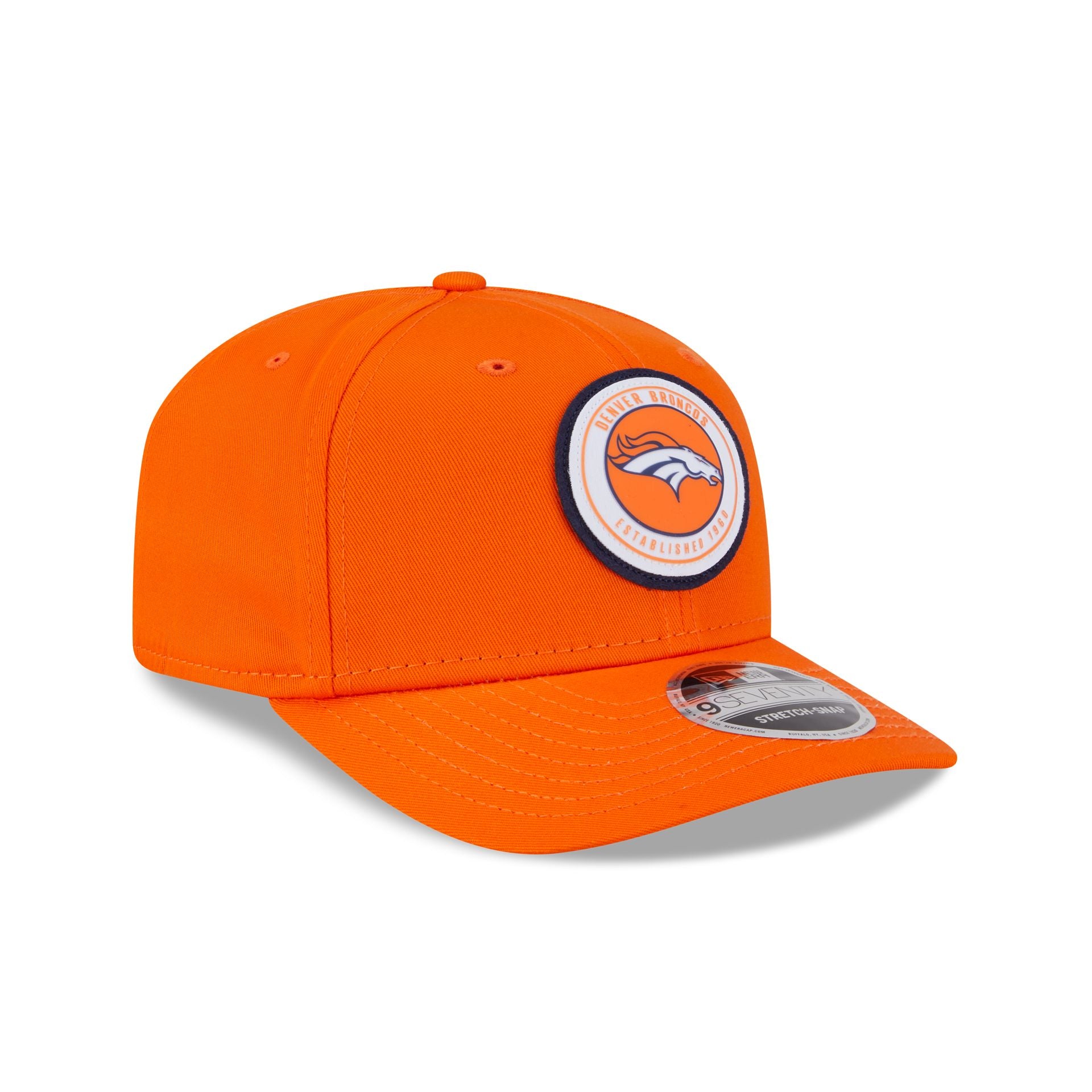 Denver Broncos Circle Patch 9SEVENTY Stretch-Snap Hat - Image 3