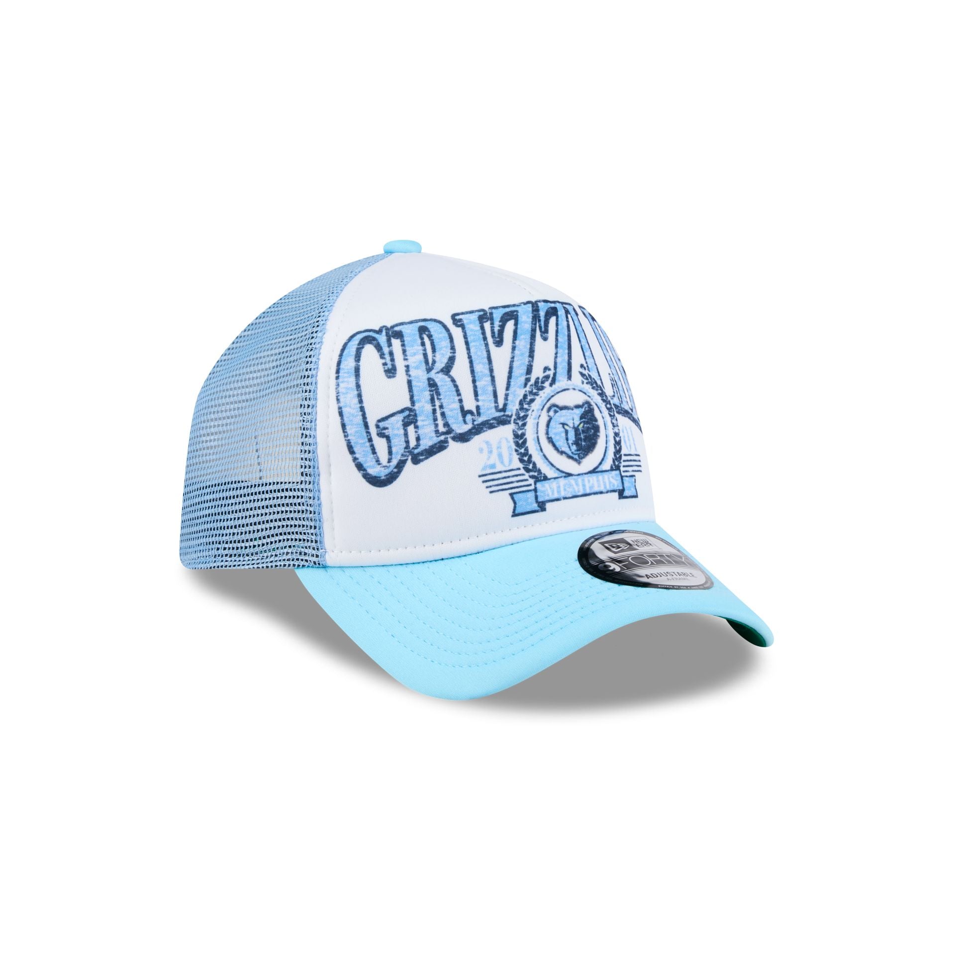 Memphis Grizzlies Distressed 9FORTY A-Frame Trucker Hat - Image 3