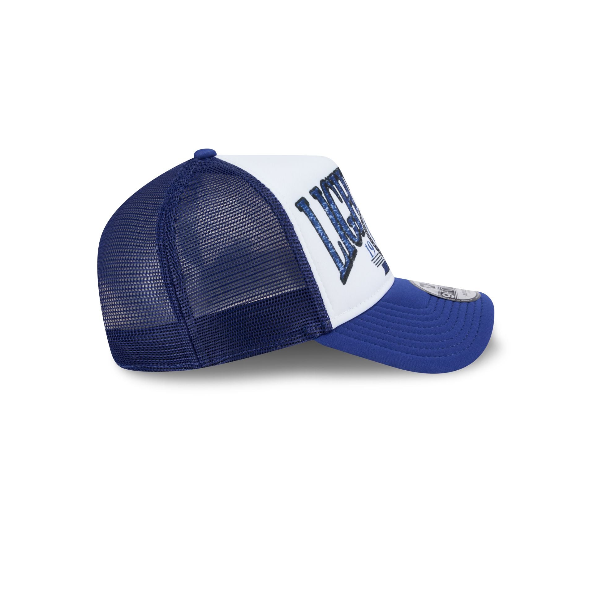 Tampa Bay Lightning Distressed 9FORTY A-Frame Trucker Hat - Image 5