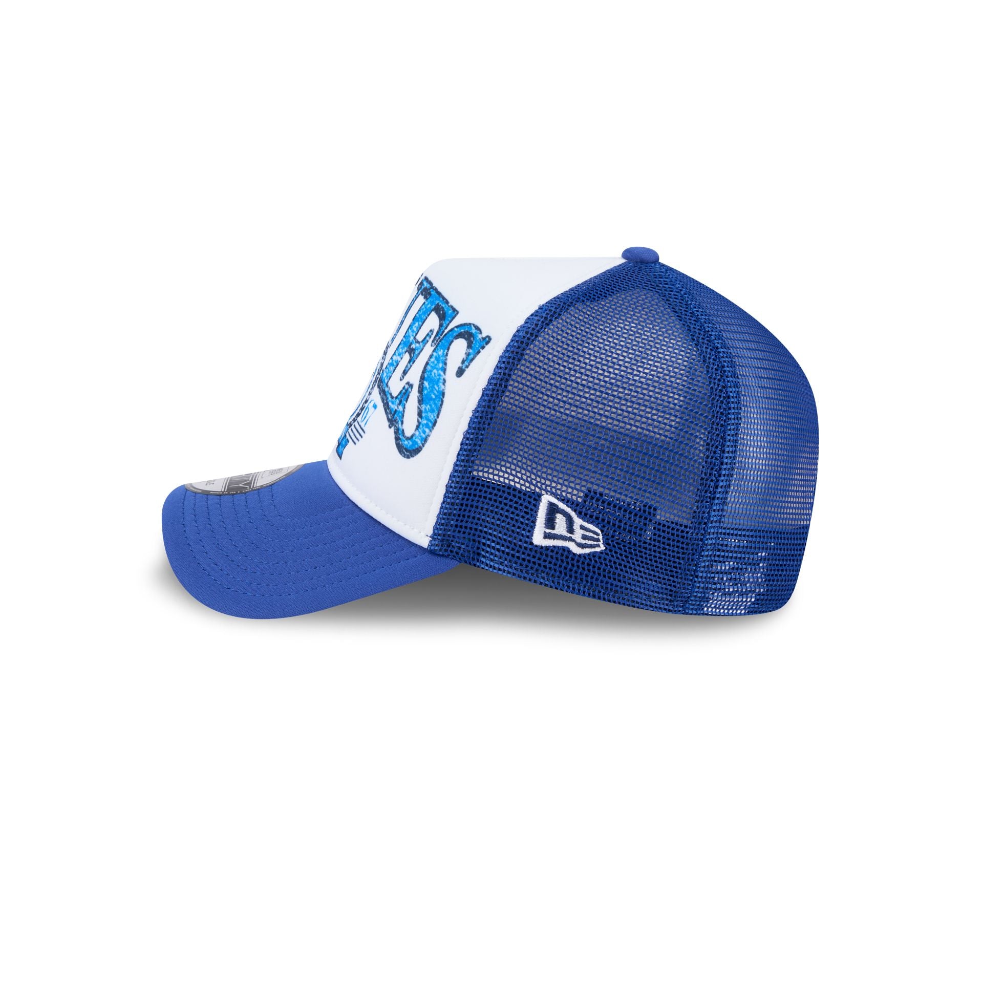 St. Louis Blues Distressed 9FORTY A-Frame Trucker Hat - Image 4