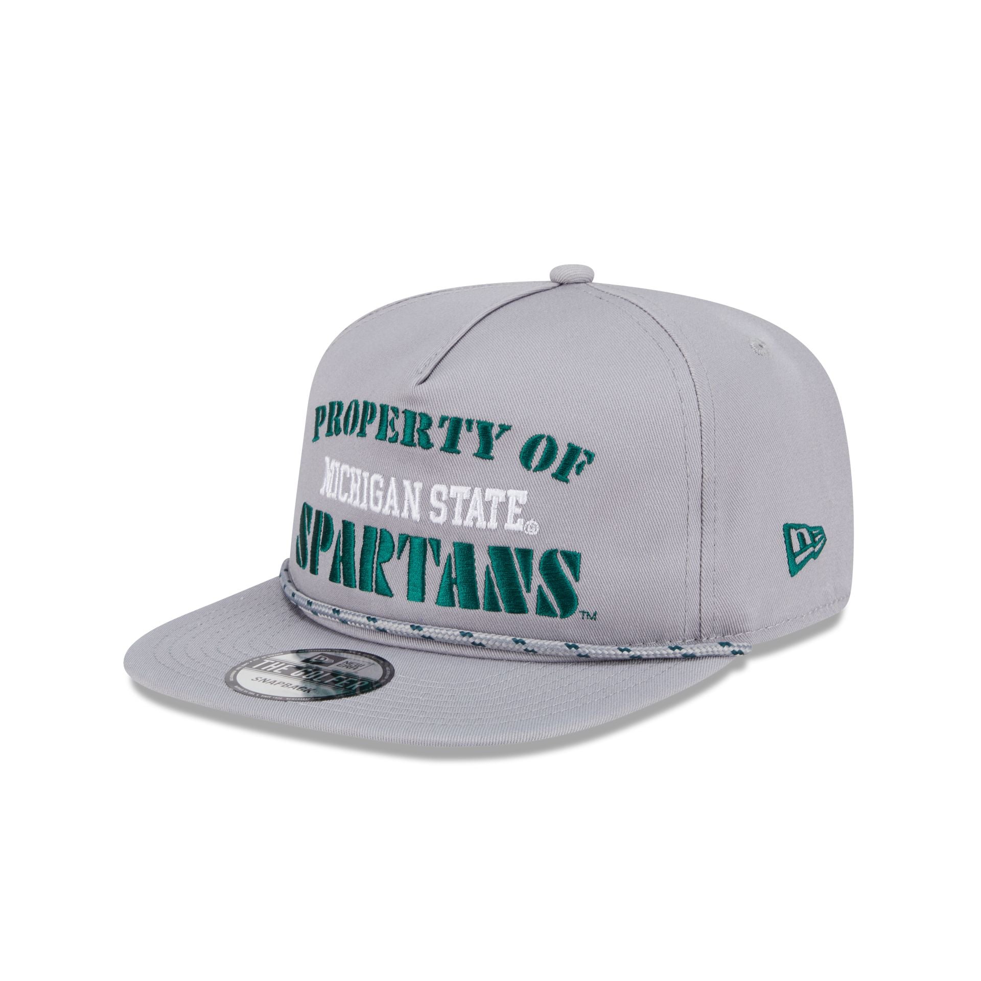 Michigan State Spartans Vintage Gray Rope Golfer Hat - Image 3