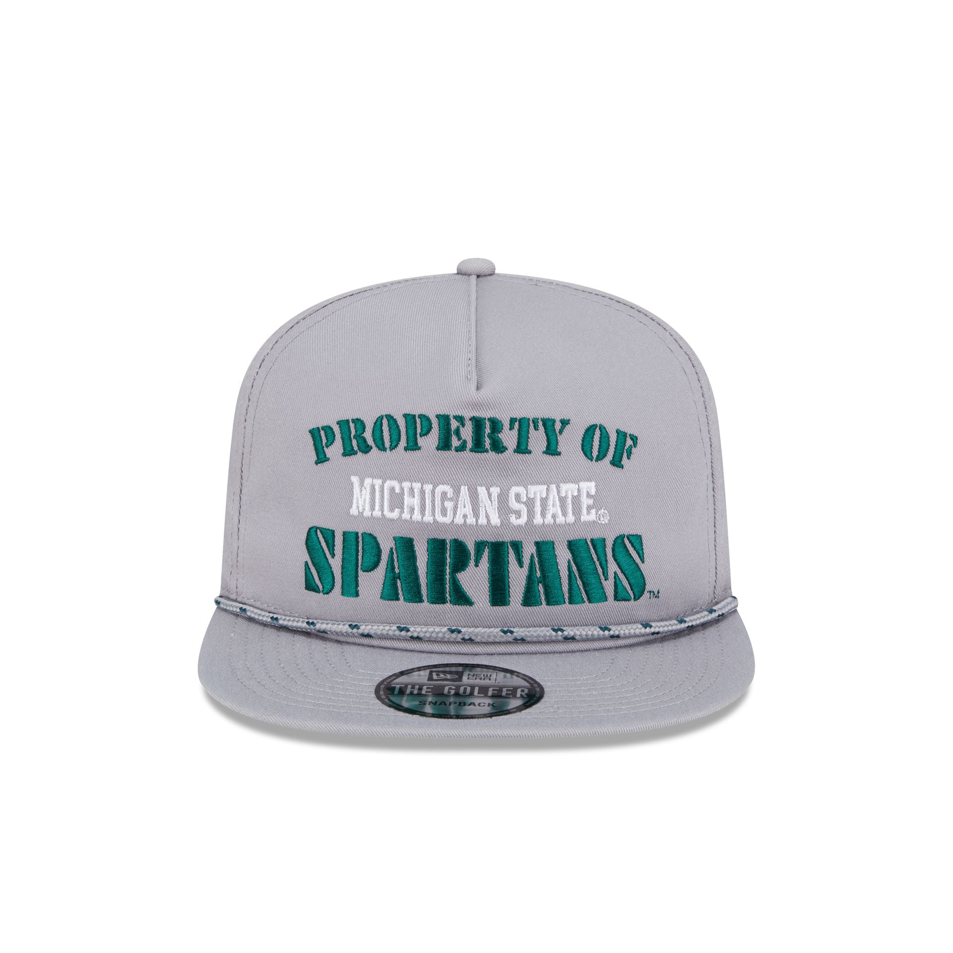 Michigan State Spartans Vintage Gray Rope Golfer Hat - Image 2