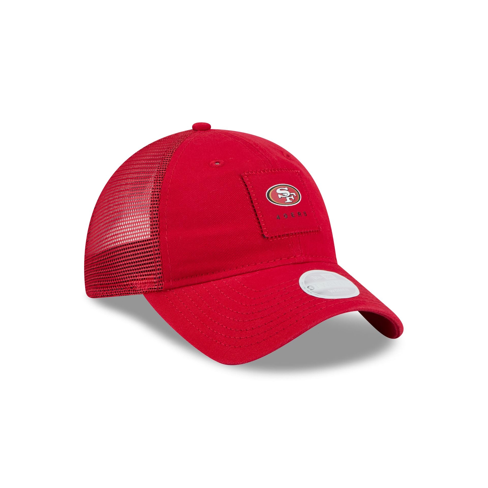 San Francisco 49ers Women's Square Stitch 9TWENTY Trucker Hat - Image 3