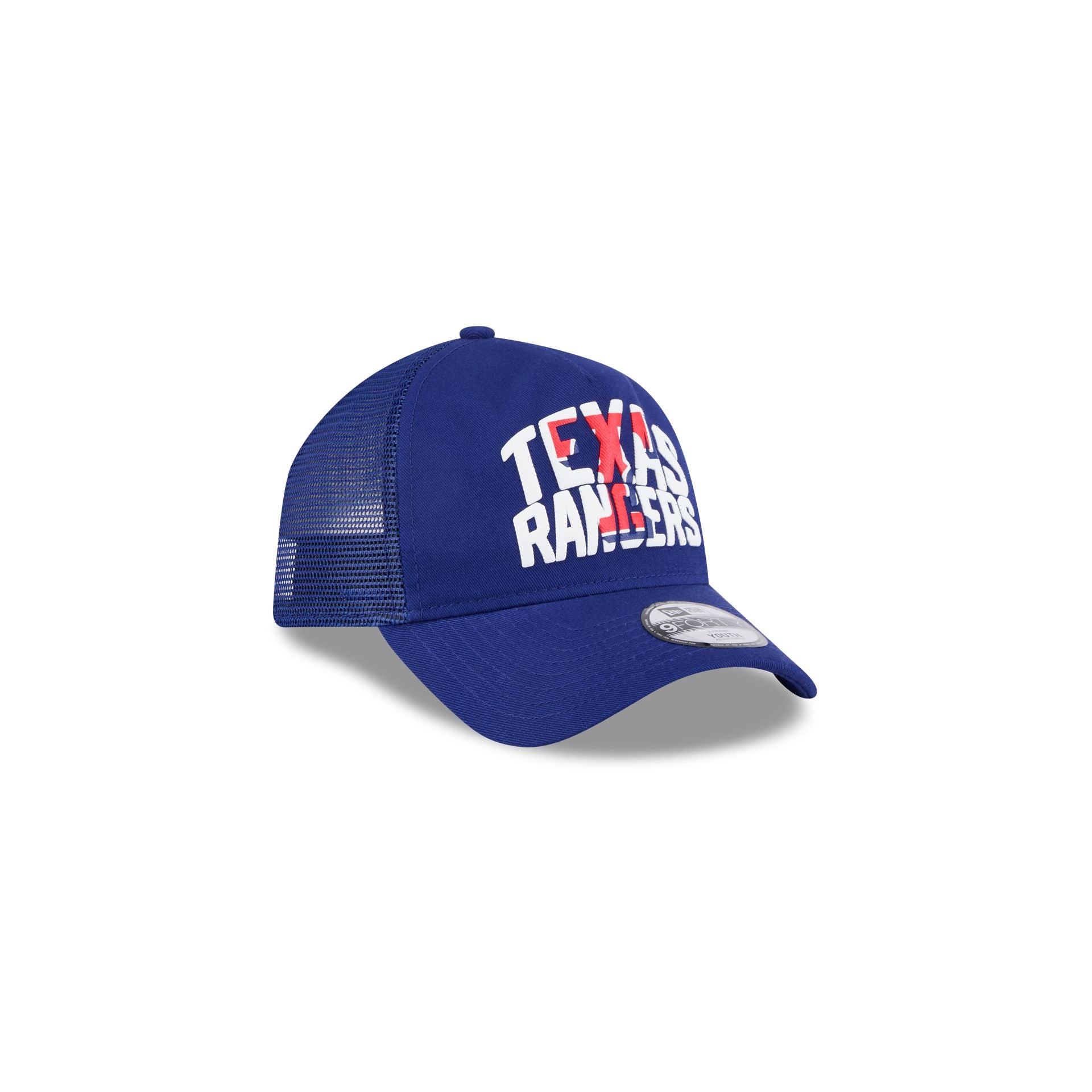 Texas Rangers Kids Chalk 9FORTY A-Frame Trucker Hat - Image 3