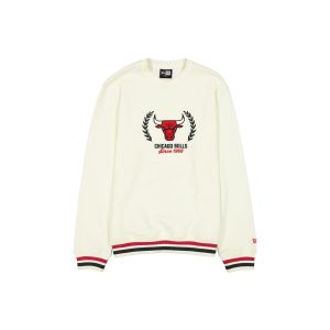 Chicago Bulls Throwback Chrome White Crewneck