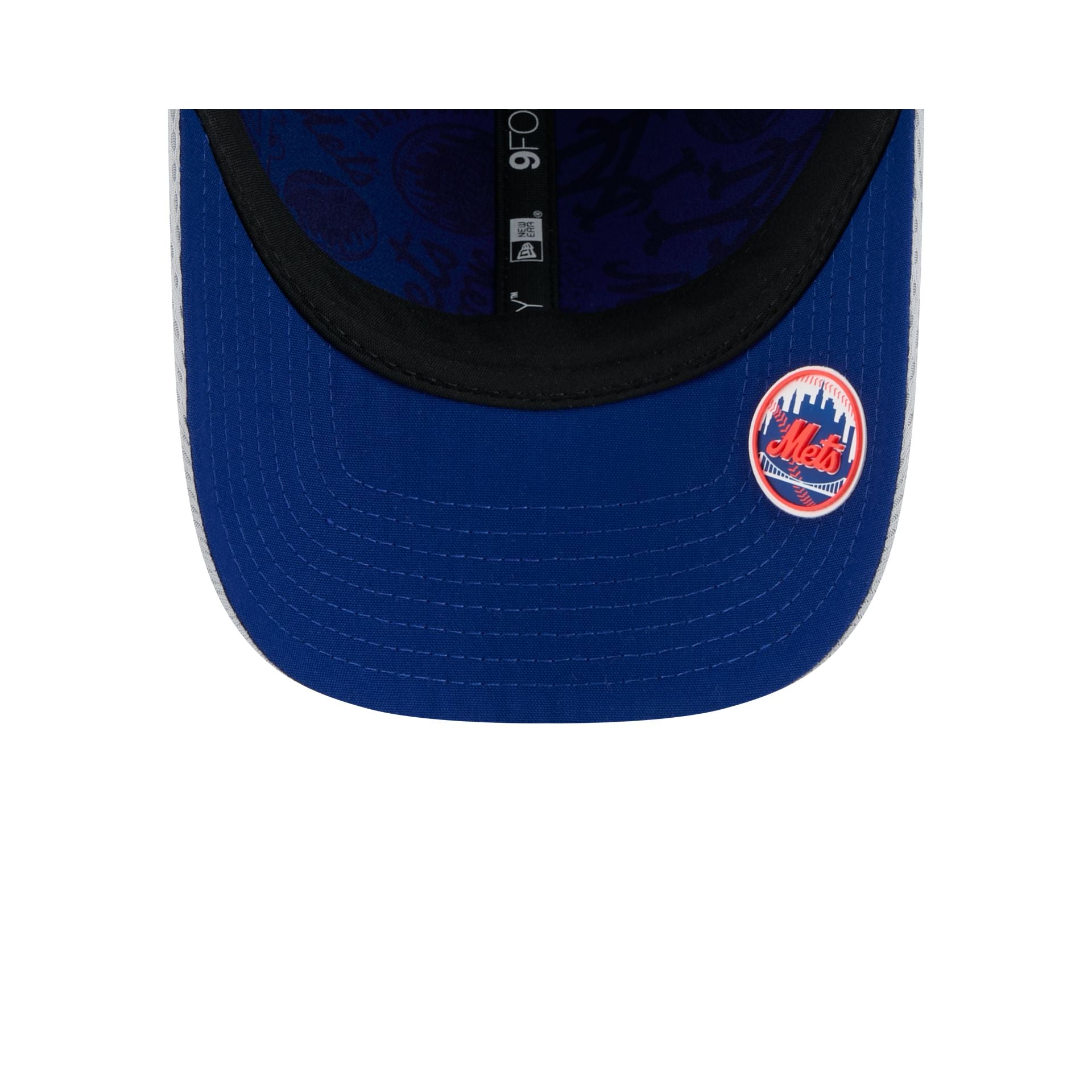 New York Mets 2025 Clubhouse Gray Kids 9FORTY M-Crown Snapback Hat - Image 7
