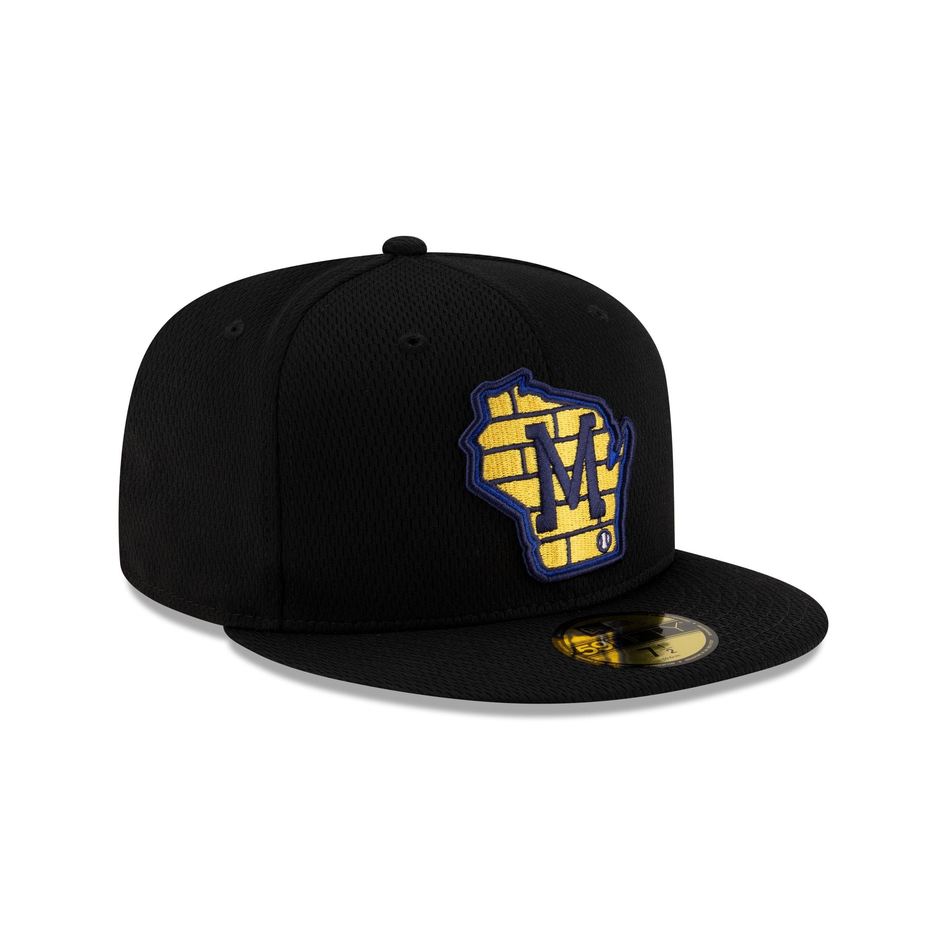 Milwaukee Brewers 2025 Clubhouse Alt Black 59FIFTY Fitted Hat - Image 3