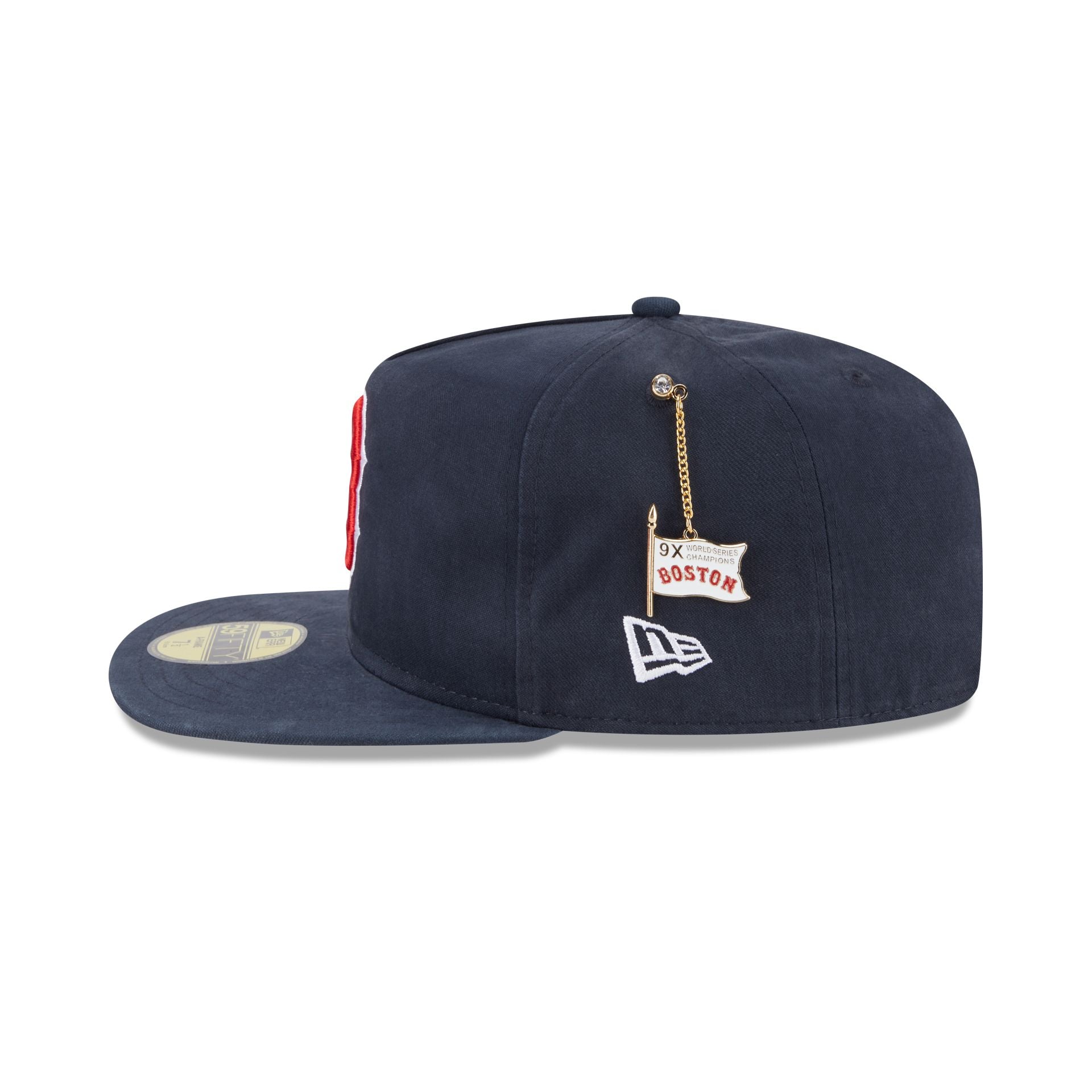 Boston Red Sox Championship Side Flag 59FIFTY A-Frame Fitted Hat - Image 4