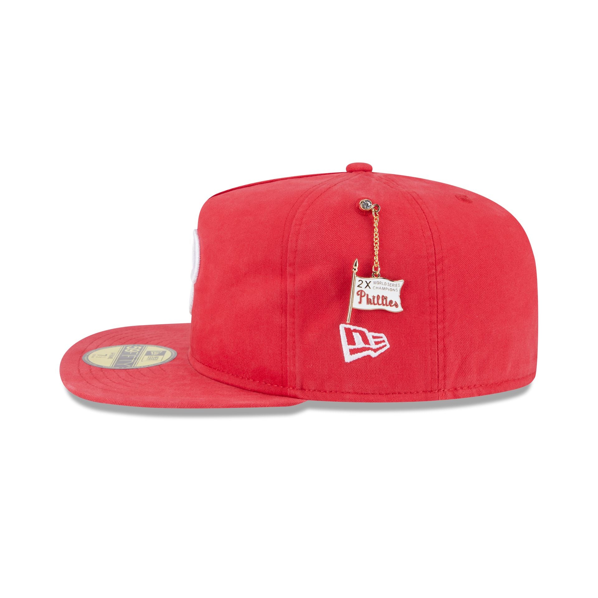 Philadelphia Phillies Championship Side Flag 59FIFTY A-Frame Fitted Hat - Image 4