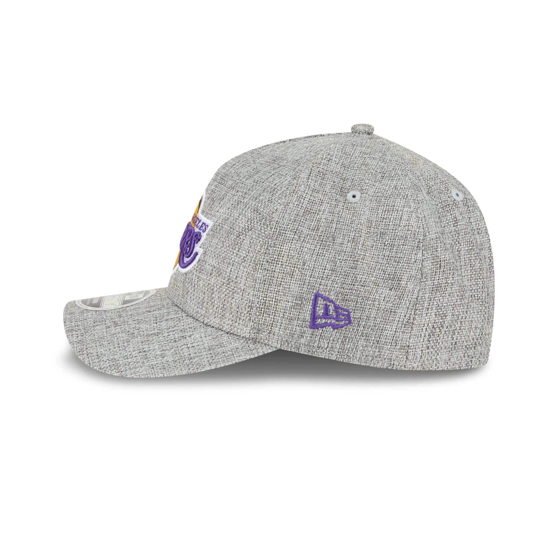 Los Angeles Lakers Cotton Weave Gray 9FORTY M-Crown A-Frame Snapback Hat - Image 4