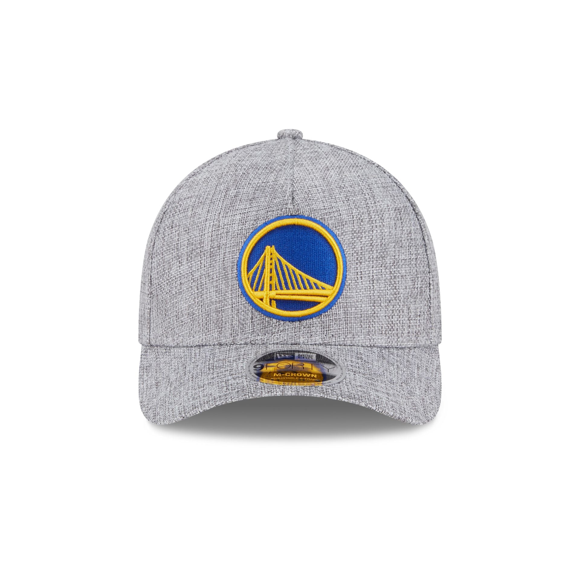 Golden State Warriors Cotton Weave Gray 9FORTY M-Crown A-Frame Snapback Hat - Image 2