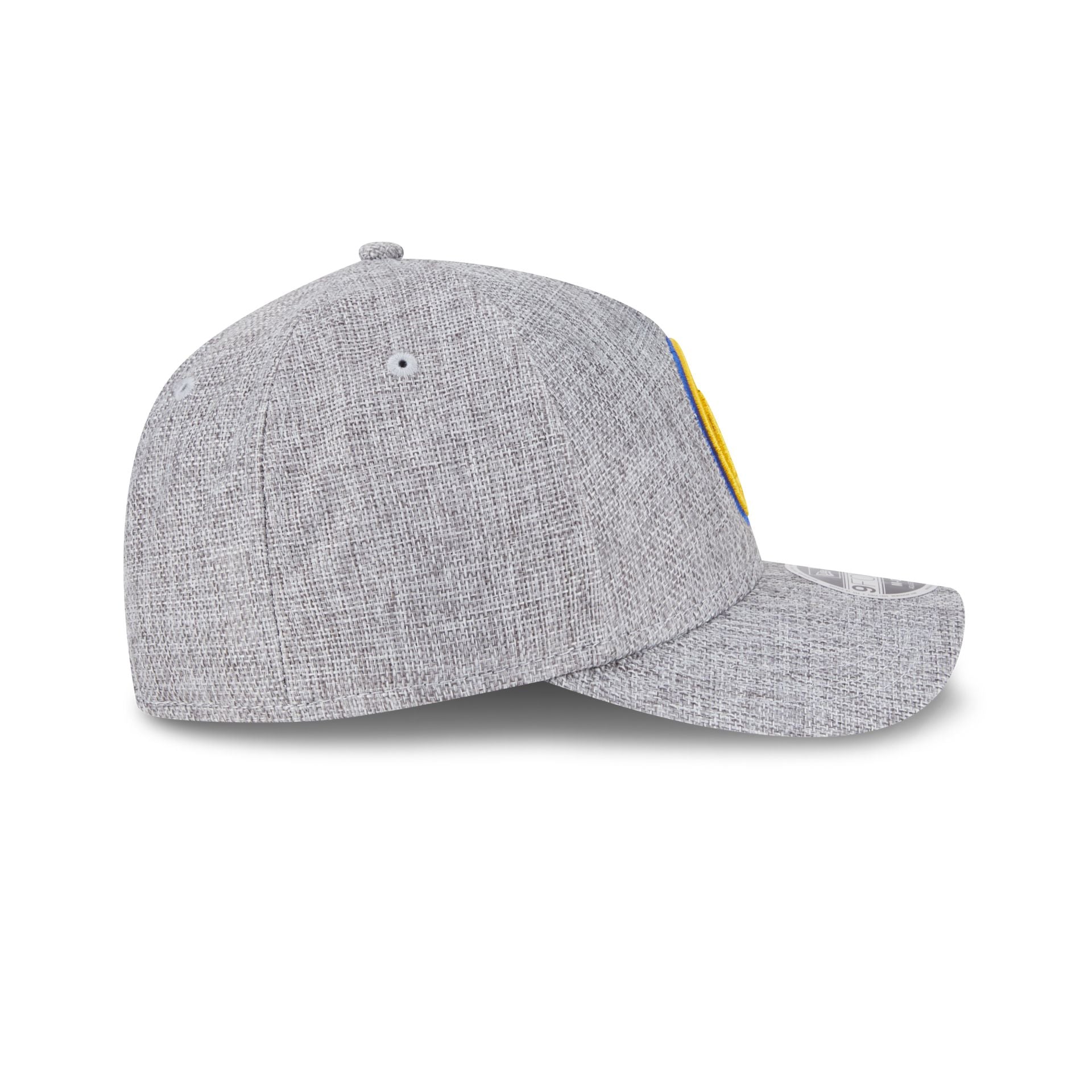 Golden State Warriors Cotton Weave Gray 9FORTY M-Crown A-Frame Snapback Hat - Image 5