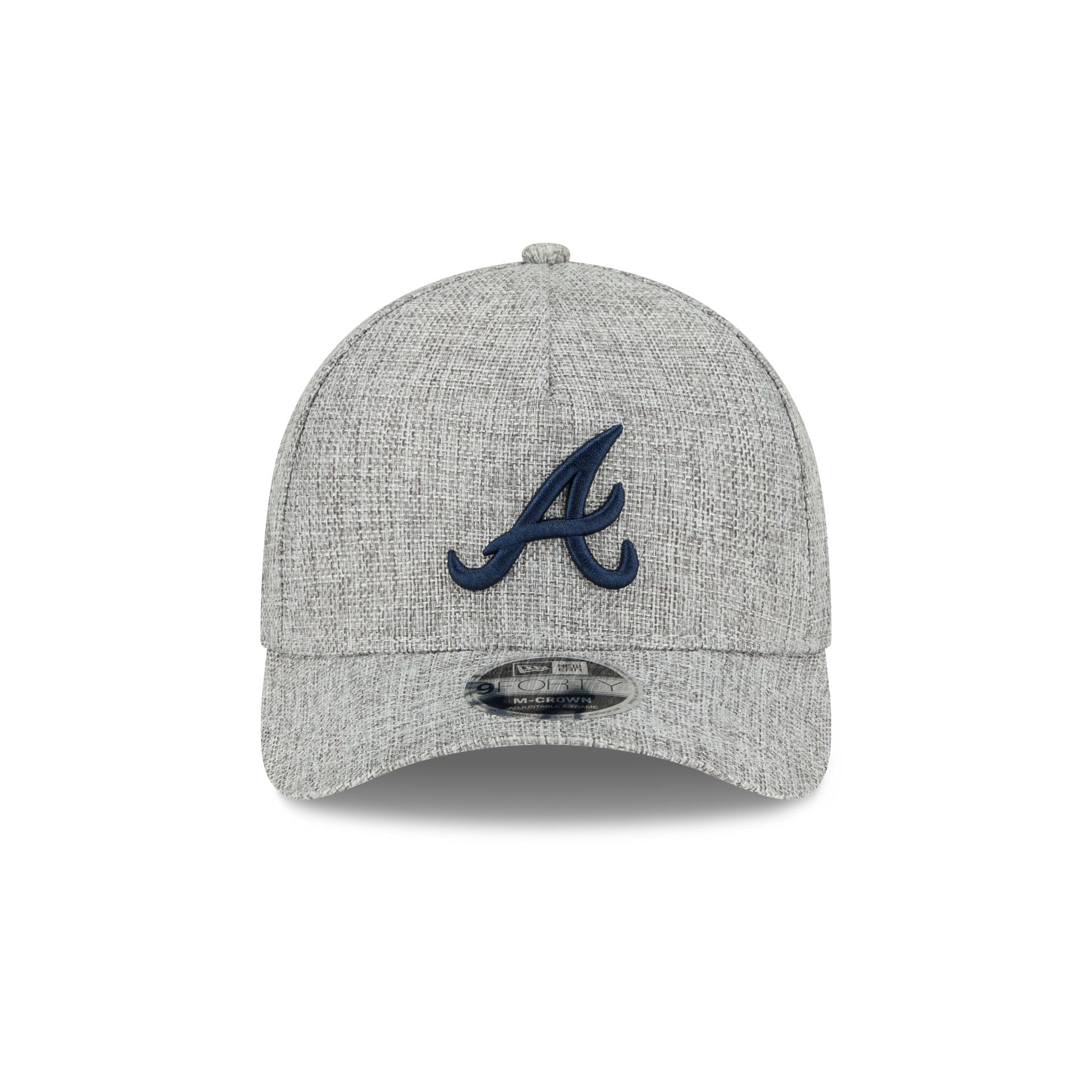 Atlanta Braves Cotton Weave Gray 9FORTY M-Crown A-Frame Snapback Hat - Image 2