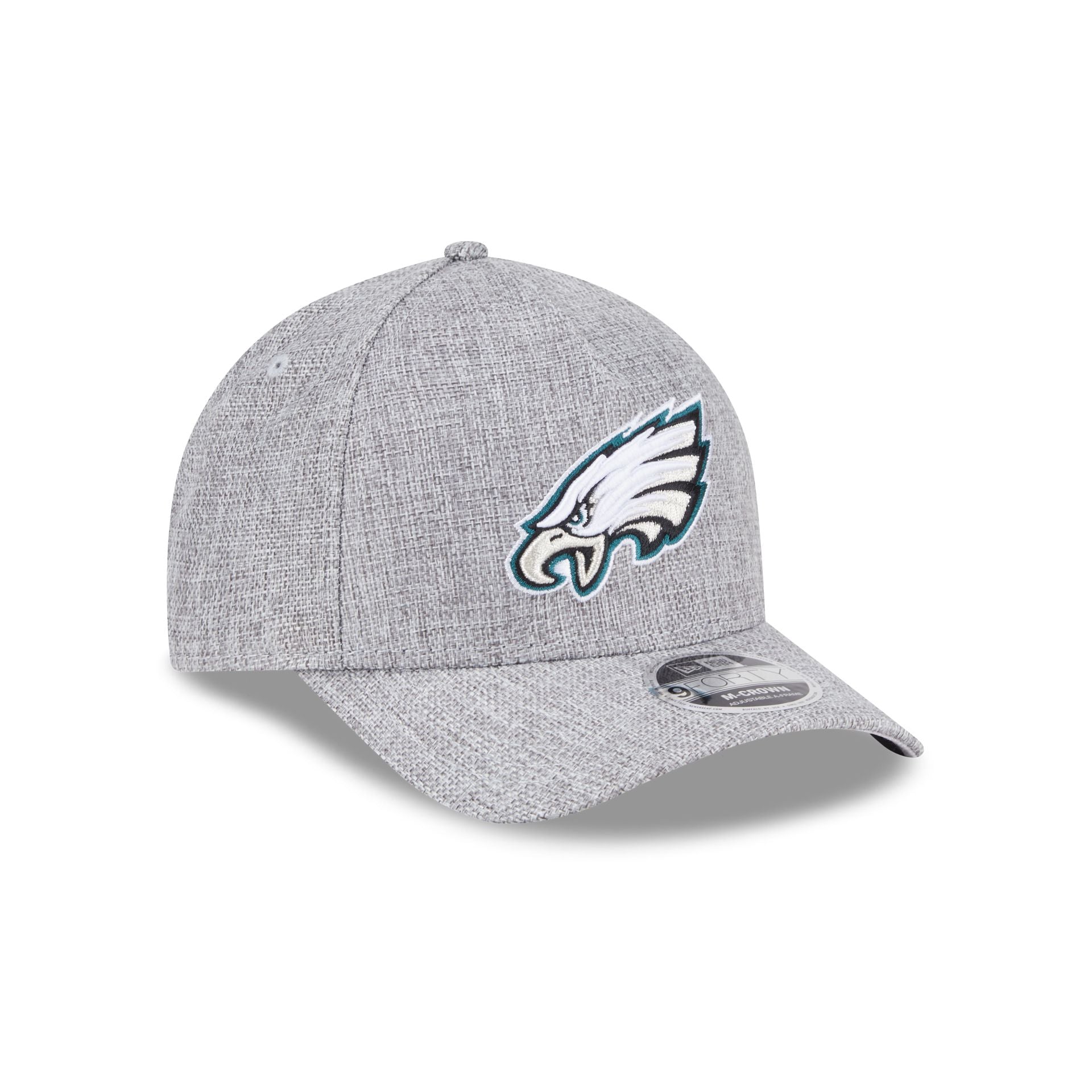 Philadelphia Eagles Cotton Weave Gray 9FORTY M-Crown A-Frame Snapback Hat - Image 3