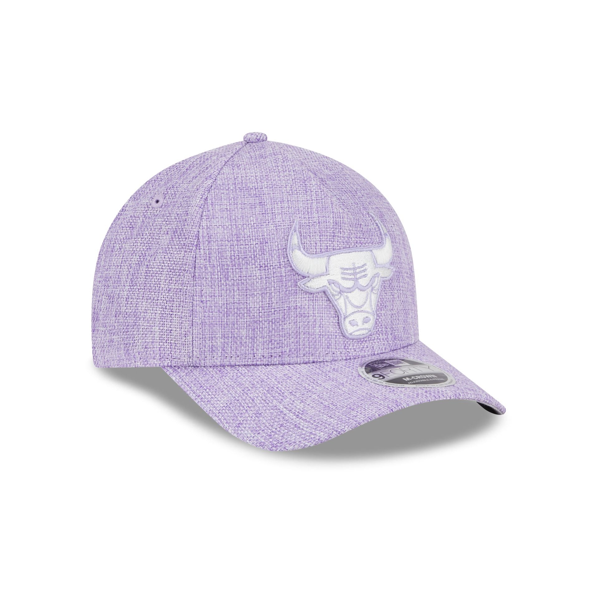 Chicago Bulls Cotton Weave Purple 9FORTY M-Crown A-Frame Snapback Hat - Image 3