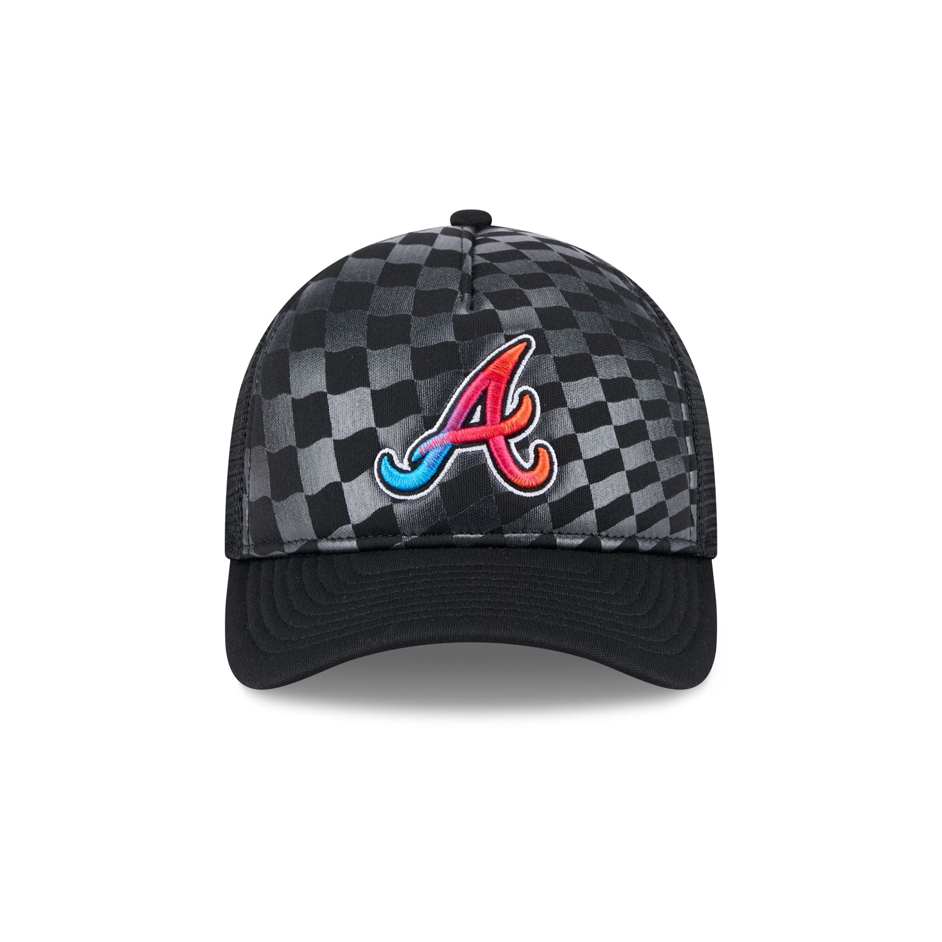 Atlanta Braves Gradient Raceway 9FORTY M-Crown A-Frame Trucker Hat - Image 2