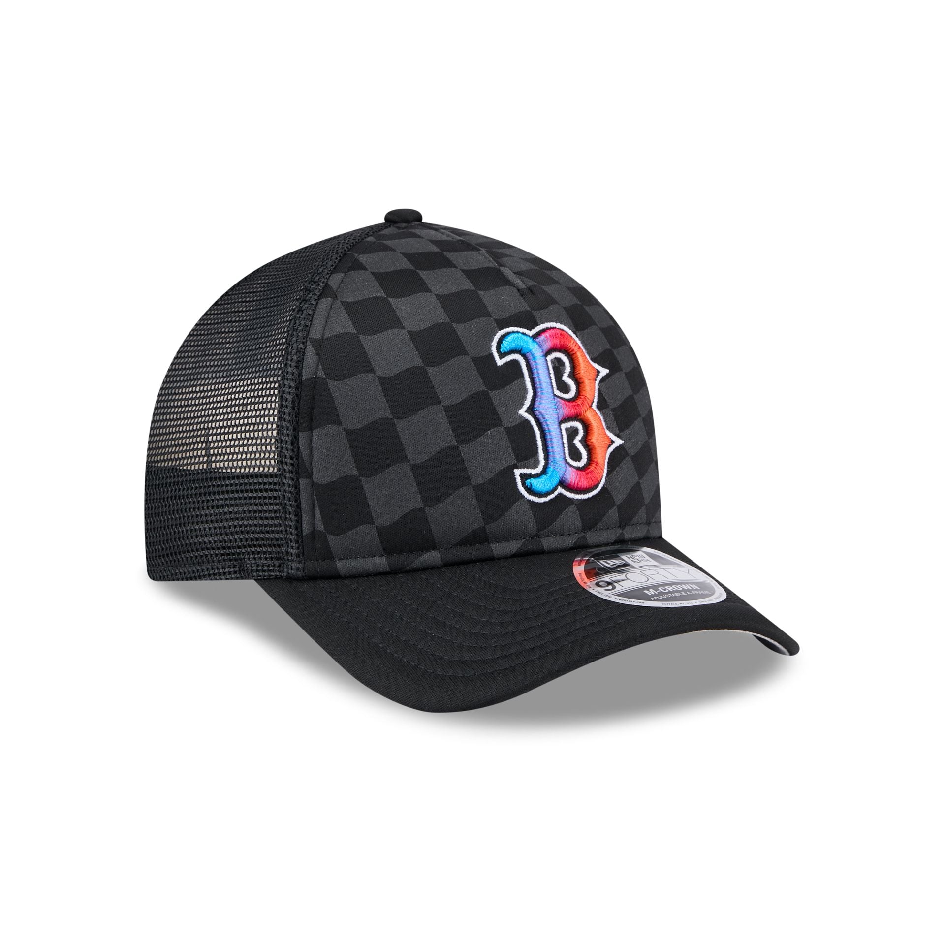 Boston Red Sox Gradient Raceway 9FORTY M-Crown A-Frame Trucker Hat - Image 3