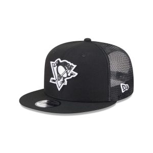 Pittsburgh Penguins Black 9FIFTY Trucker Hat