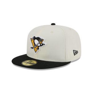 Pittsburgh Penguins Chrome White 59FIFTY Fitted Hat