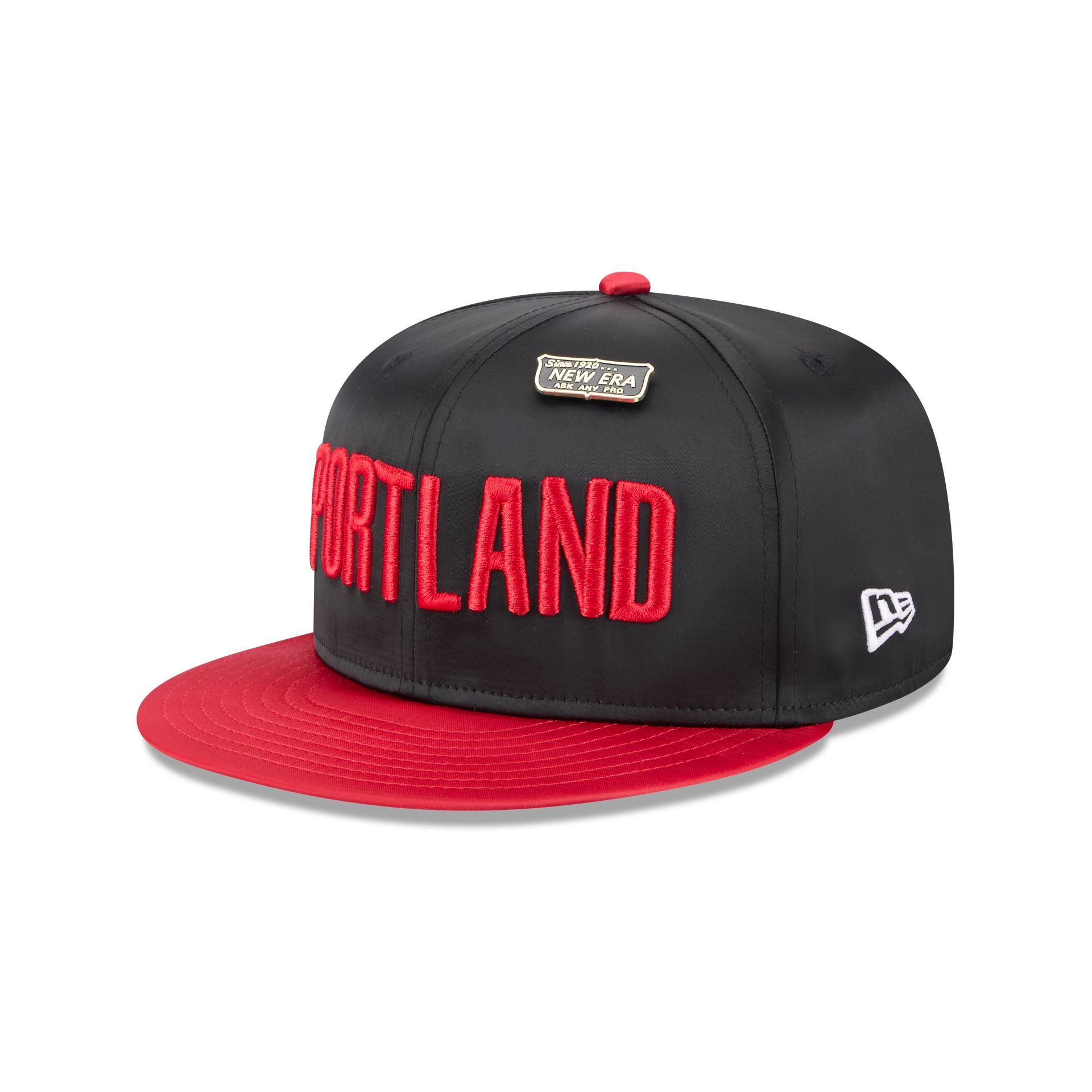 Portland Trail Blazers Satin Pin 9FIFTY Snapback Hat - Image 3