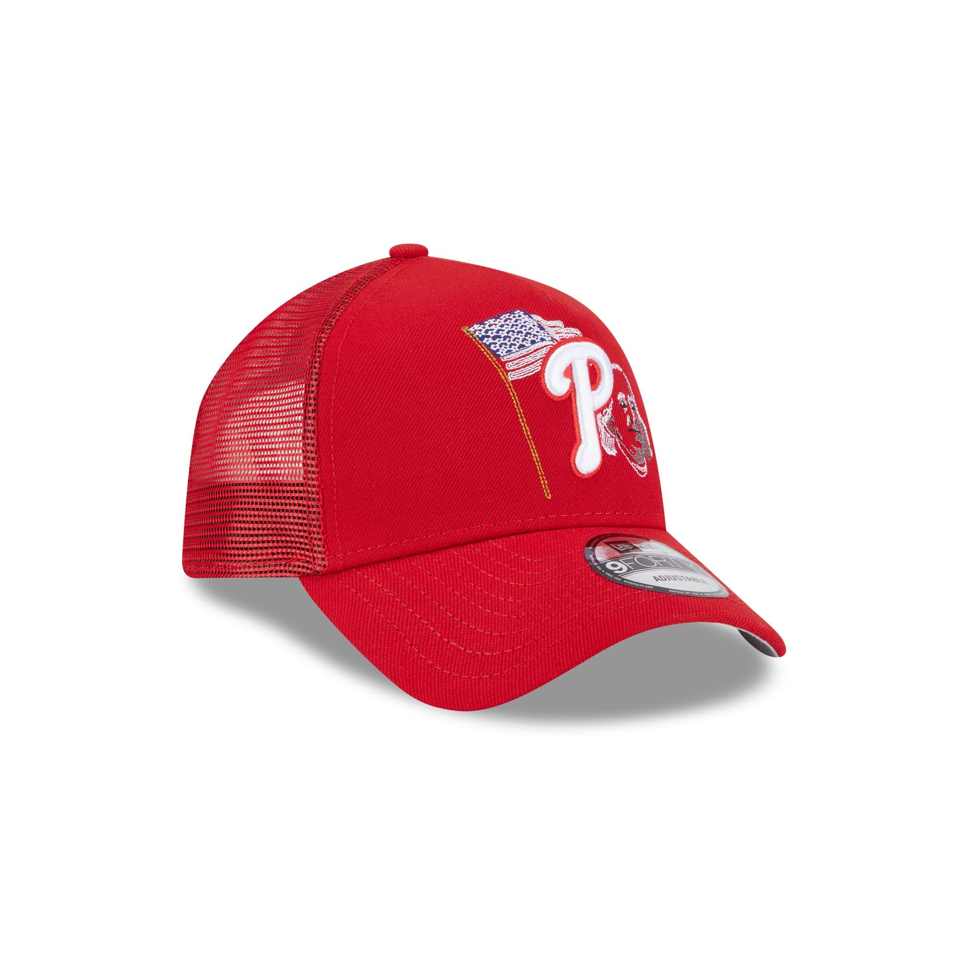 Philadelphia Phillies State Stitch 9FORTY A-Frame Trucker Hat - Image 3