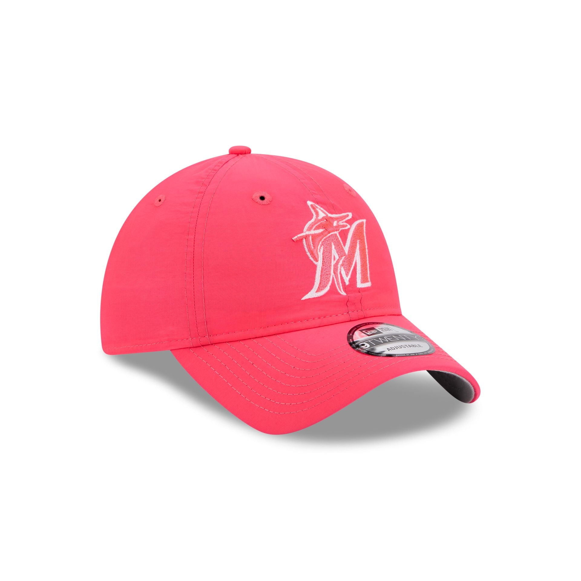 Miami Marlins Everyday Nylon Pink 9TWENTY Adjustable Hat - Image 3
