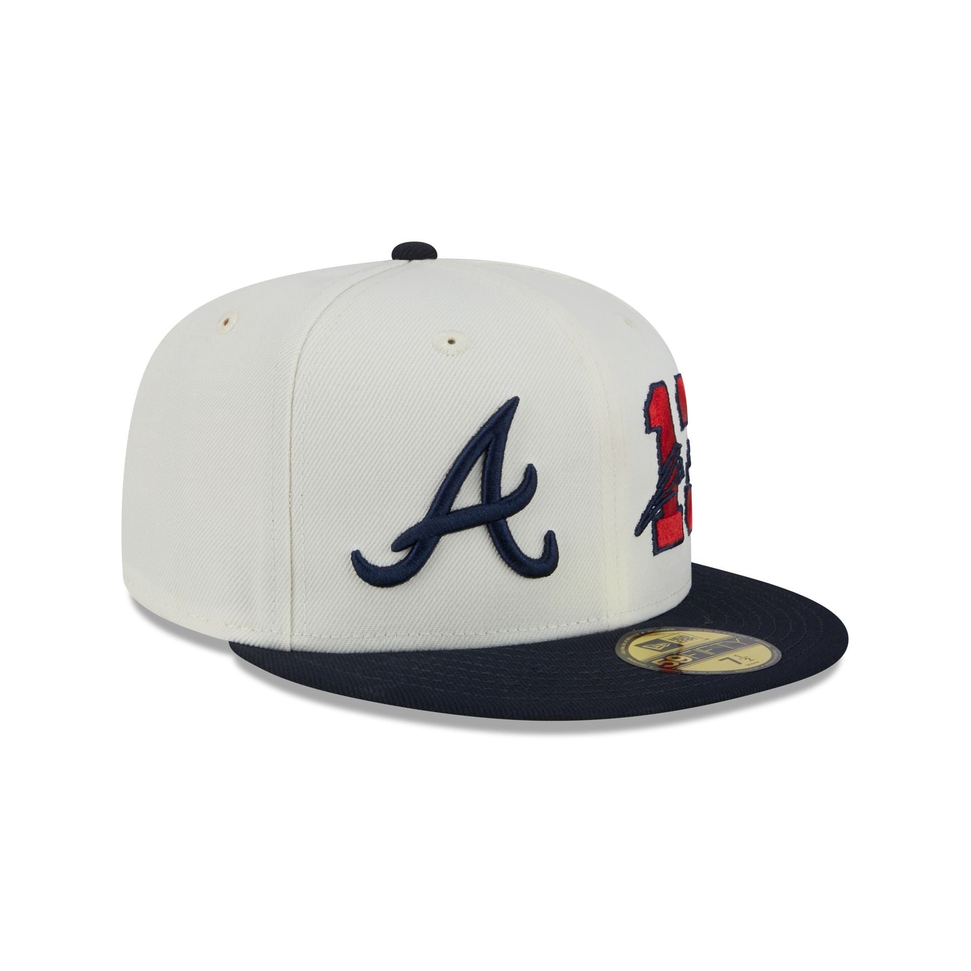 Atlanta Braves Ronald Acuña Jr. Chrome White 59FIFTY Fitted Hat - Image 3